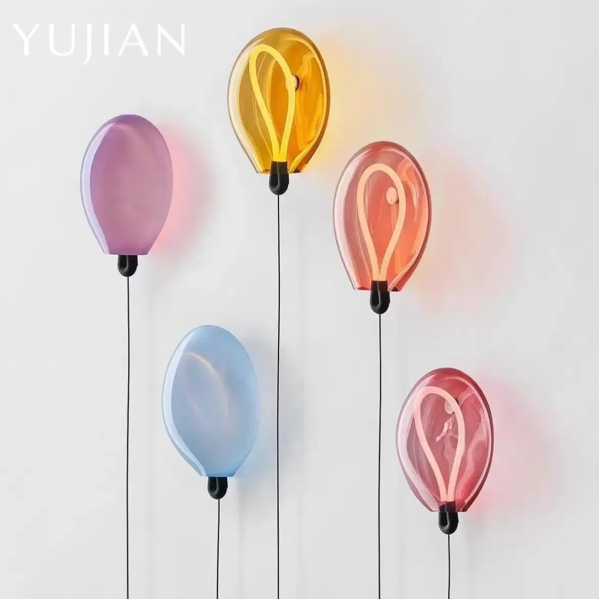 Led Balloon Light - ดัตช์สร้างสรรค์แฟชั่นสีสันสดใสแก้วบอลลูน LED ตกแต่งโคมไฟติดผนังห้องเด็กห้องนอนห้องนั่งเล่นโคมไฟ