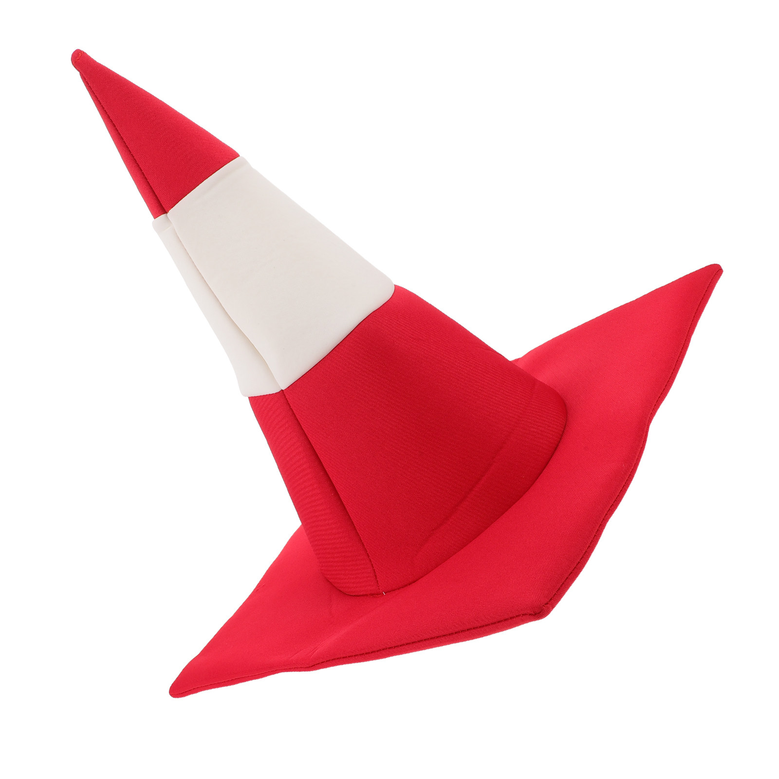 Party Hat Cone - หมวกทรงกรวยจราจร สีแดงขาว ของแปลกใหม่สำหรับงานเทศกาล งานปาร์ตี้ หมวกแฟนซีทรงกรวย อุปกรณ์ถ่ายรูปวันเกิด