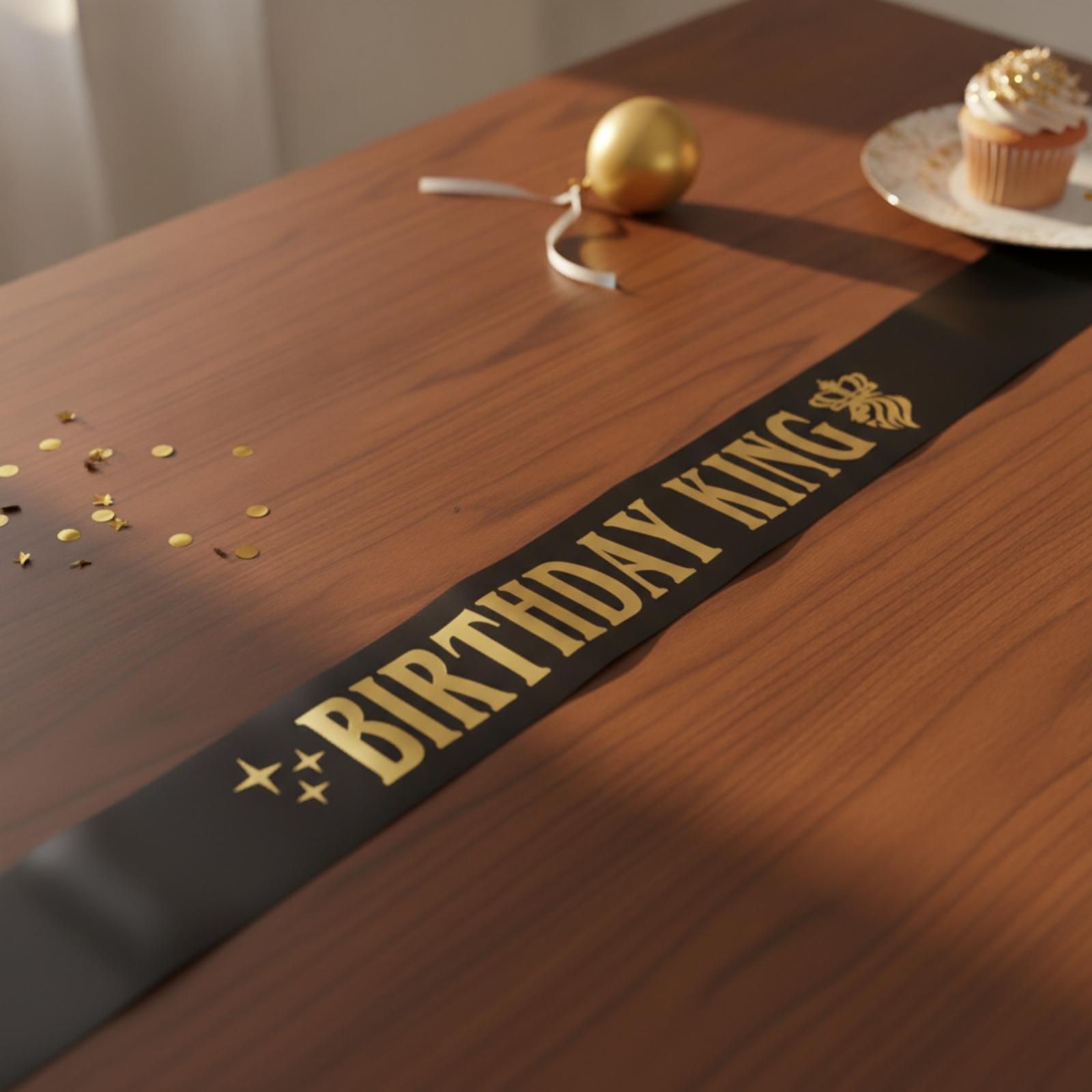 Birthday Sash Glitter - มงกุฎปาร์ตี้วันเกิดพร้อมสายคาดผ้ากลิตเตอร์สำหรับผู้ชายและผู้หญิง อุปกรณ์เสริมหมวกปาร์ตี้มงกุฎสำหรับงานเฉลิมฉลองธีมราชา