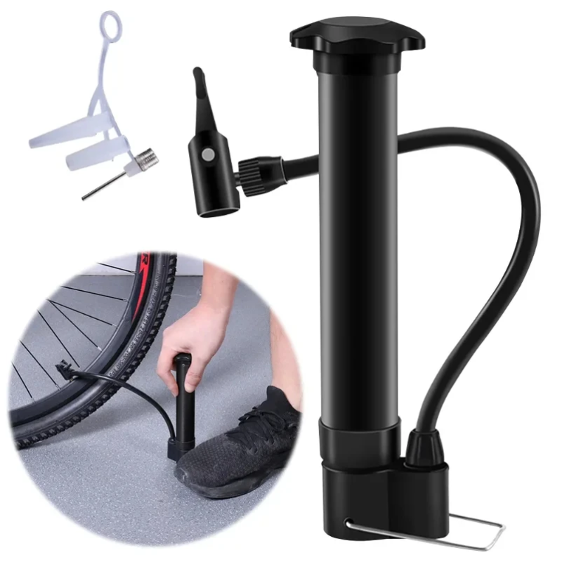 Balloon Pump Hand - ปั๊มลมจักรยานแบบพกพา น้ำหนักเบา 80PSI วาล์วแบบแมนนวล สำหรับเติมลมยาง ลูกโป่ง