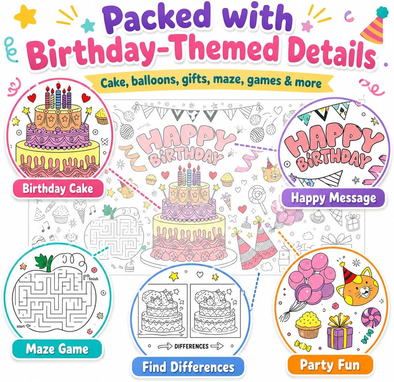 โปสเตอร์ระบายสีขนาดใหญ่สำหรับเ - Table Cloth Disposable บทวิจารณ์และราคา