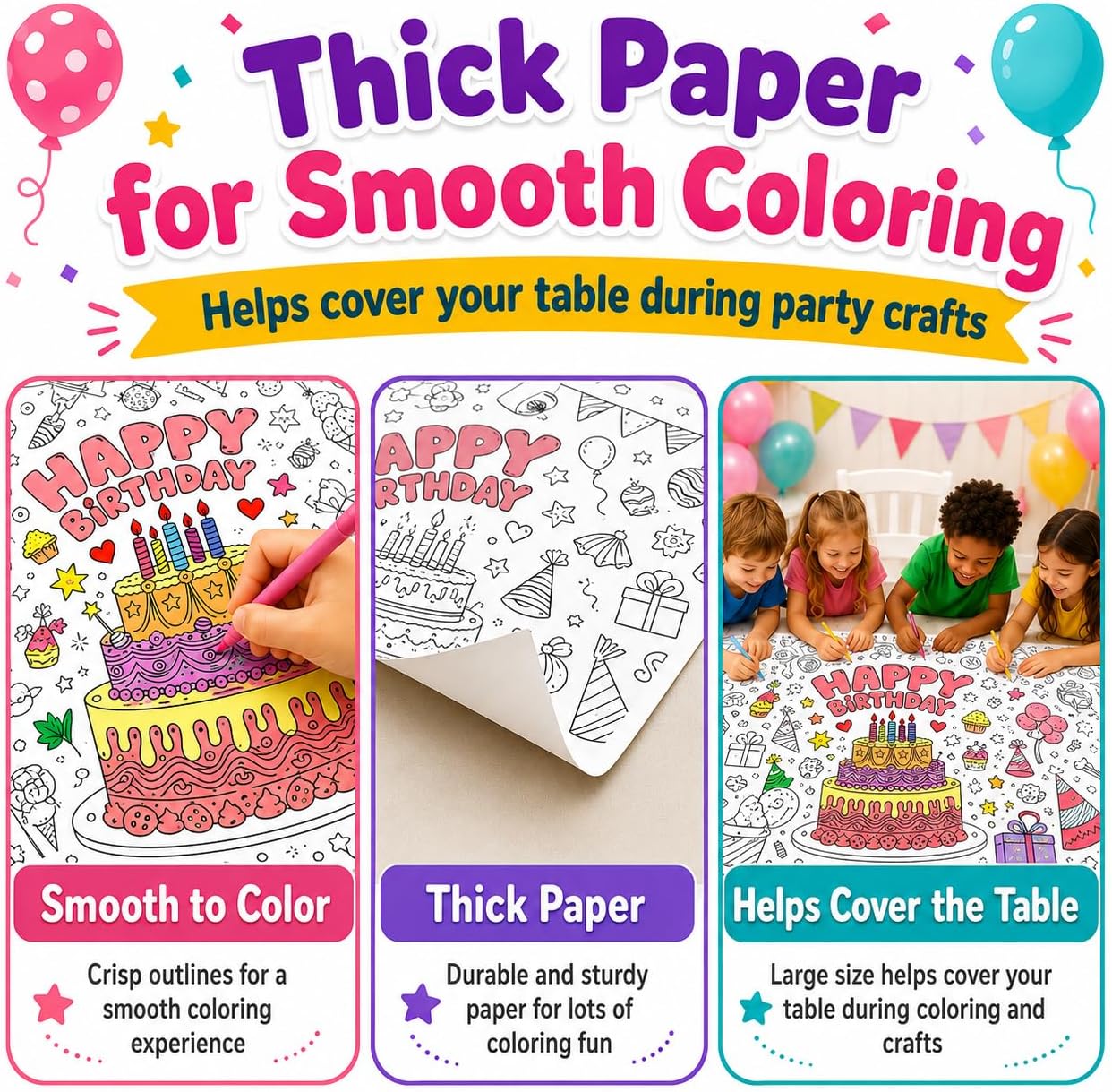 โปสเตอร์ระบายสีขนาดใหญ่สำหรับเ - Table Cloth Disposable บทวิจารณ์และราคา