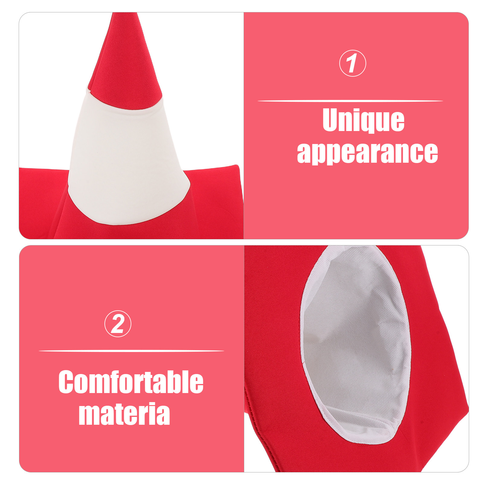 หมวกทรงกรวยจราจร สีแดงขาว ของแ - Party Hat Cone บทวิจารณ์และราคา