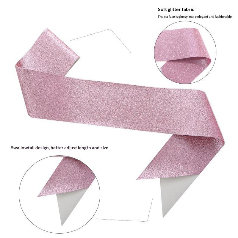สายคาดเอวผ้าซาตินกลิตเตอร์ DIY - Birthday Sash Glitter บทวิจารณ์และราคา