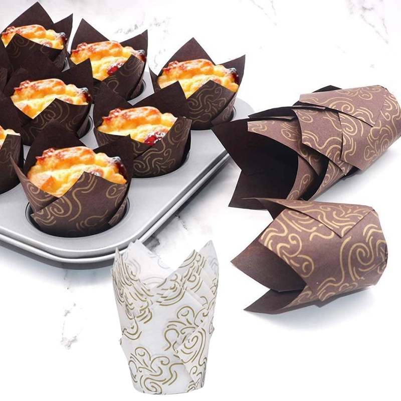 50pcs TULIP สไตล์ Cupcake Line - Plastic Cup 50Pcs บทวิจารณ์และราคา