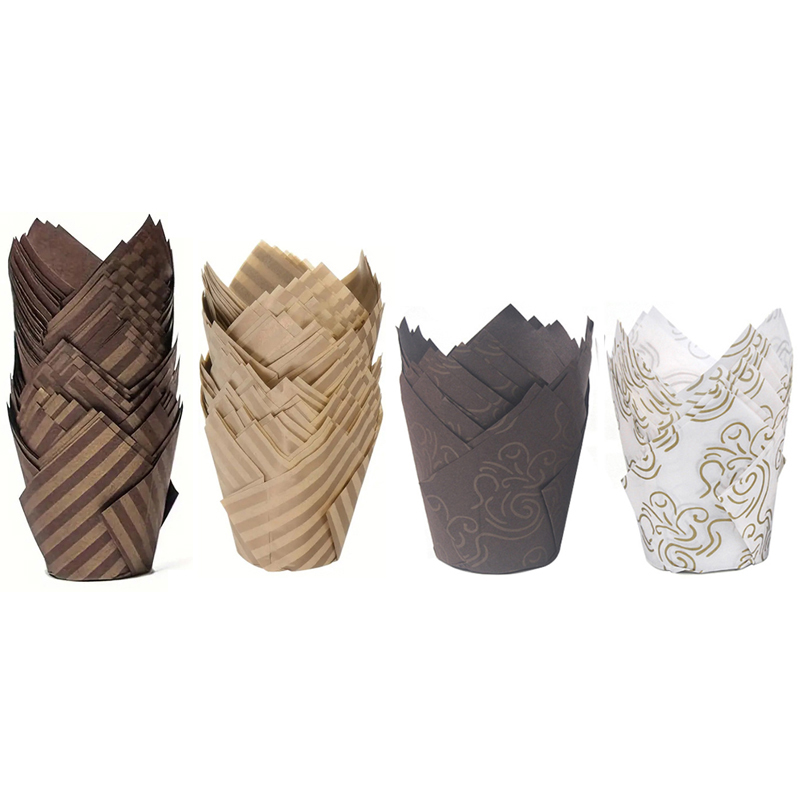 50pcs TULIP สไตล์ Cupcake Line - Plastic Cup 50Pcs บทวิจารณ์และราคา